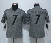 Women Limited Nike Pittsburgh Steelers #7 Roethlisberger Gray Stitched Gridiron Gray Jersey,baseball caps,new era cap wholesale,wholesale hats